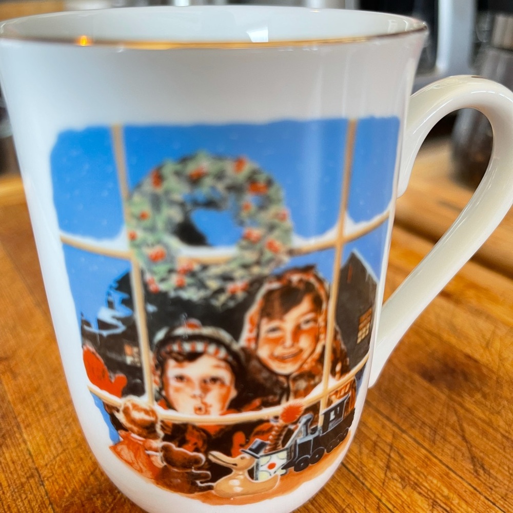 Norman Rockwell High Hopes coffee mug 1985